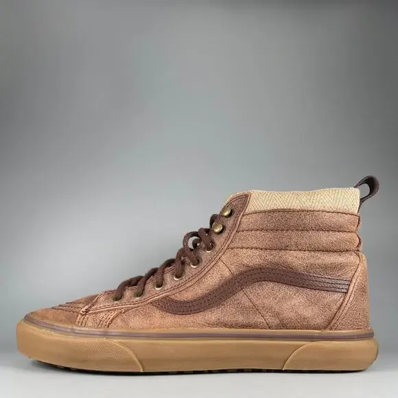 VANS Sk8 Hi MTE-1 Men's Size 11 Brown Leather Outdoor Hiking Sneakers Casual EUC - Picture 1 of 9